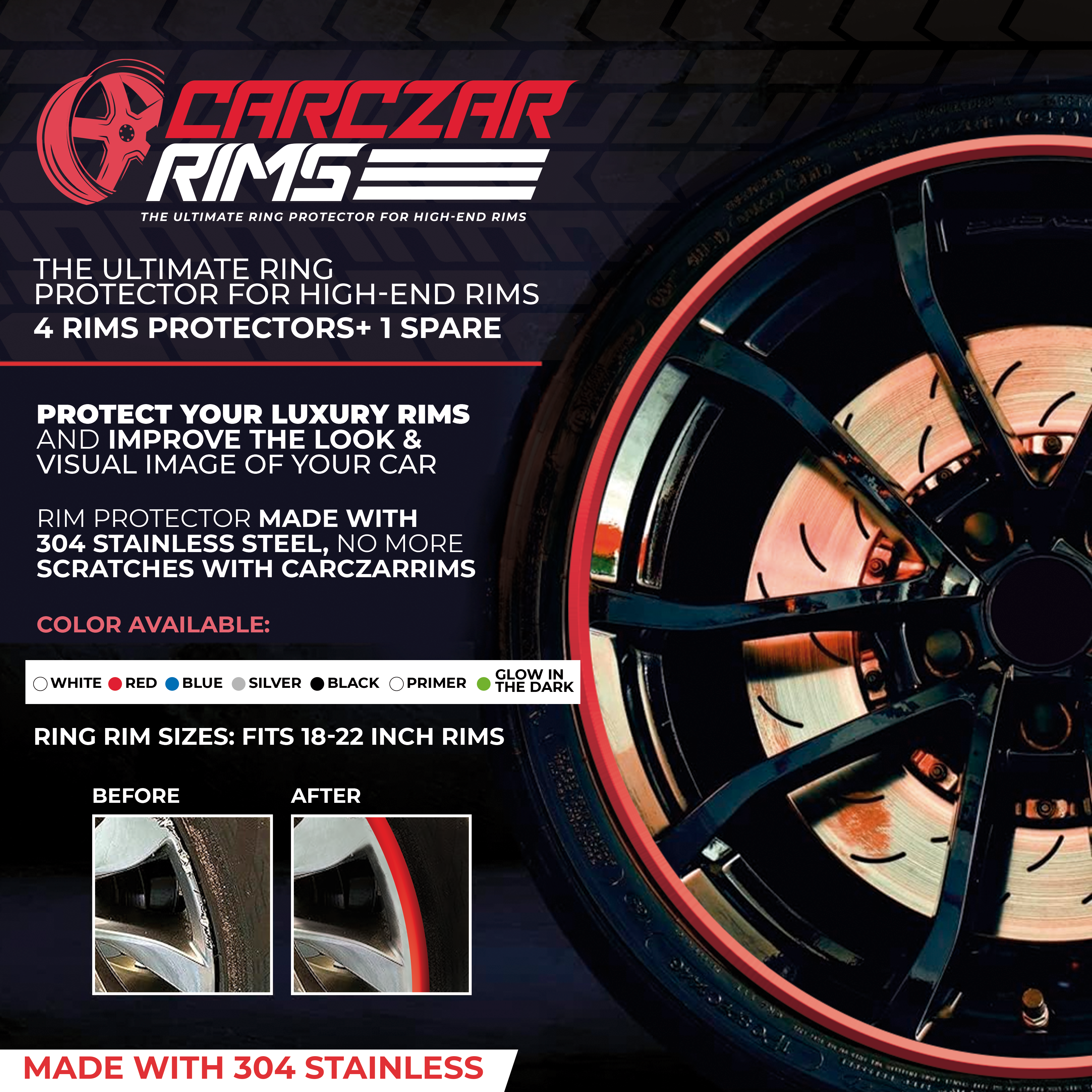 Alloy Wheel Rim Protector Tire Edge Price In Egypt | Noon Egypt